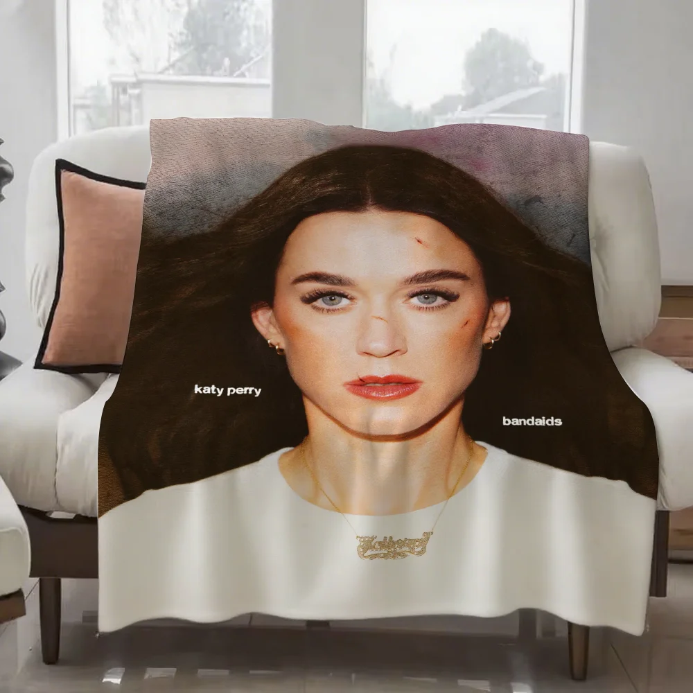 Singer K-Katy P-Perry bandaids Hot Album Blanket Design Lightweight  For Dorms, Naps, Living Room, Office,Sofa,All-Season