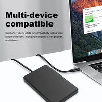 SATA SSD Enclosure External SSD Case USB 3.1 Solid State Drive Enclosure 10Gbps Speed Hard Drive Enclosure for 2.5 Inch SSD