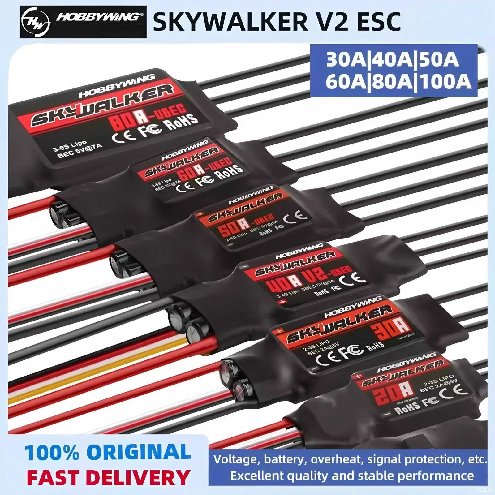 Rc Hobby Wing - Hobbywing Skywalker V2 Bezszczotkowy Regulator Obrotów