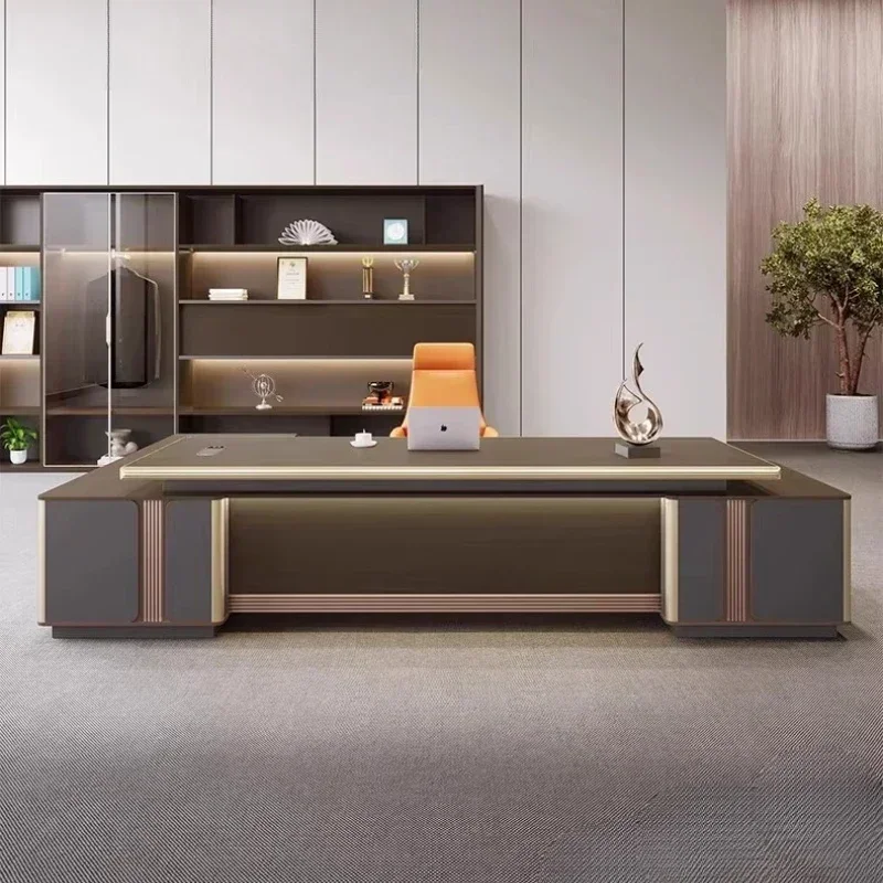

Современный роскошный офисный стол Boss Director Senior Sense President Executive, компьютерные столы для стула, шкаф для хранения документов