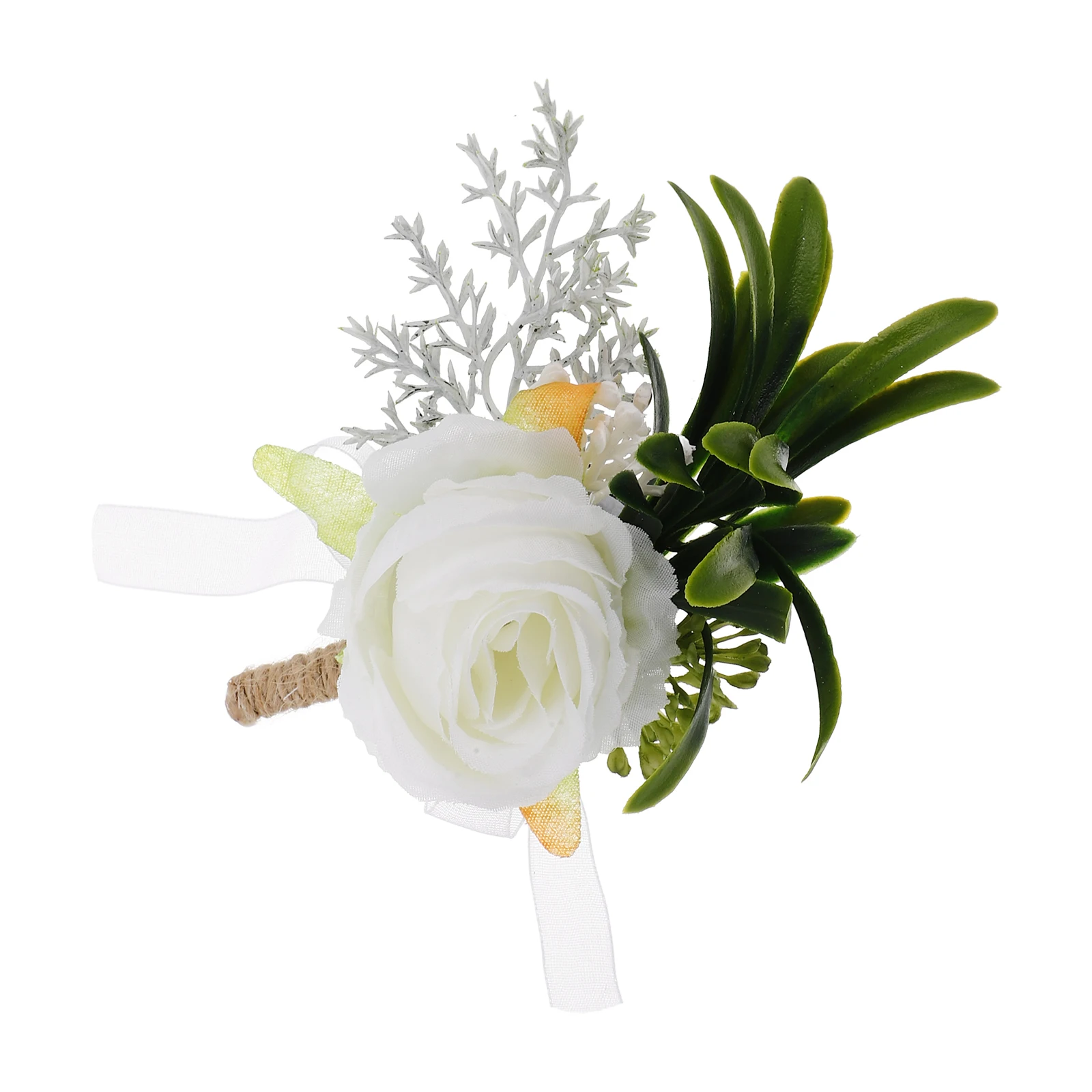 

1Pcs Elegant Groom Boutonniere Artificial Rose Pin Wedding Accessories for Men Decorative Flower Pin Formal Event
