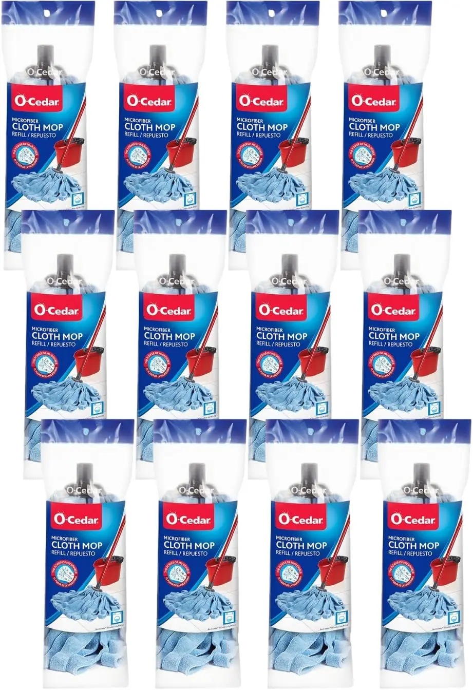 

Reusable Microfiber Mop Refill Pack of 12, Machine Washable for Deep Cleaning All Hard Floors
