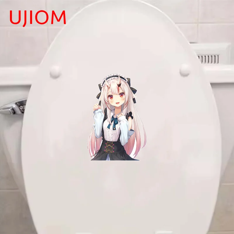 UJIOM Nakiri Ayame Hollive Pretty Waifu наклейки на стену Chibi Girl In Maid наряд картина фрески наклейка подходит для декора спальни