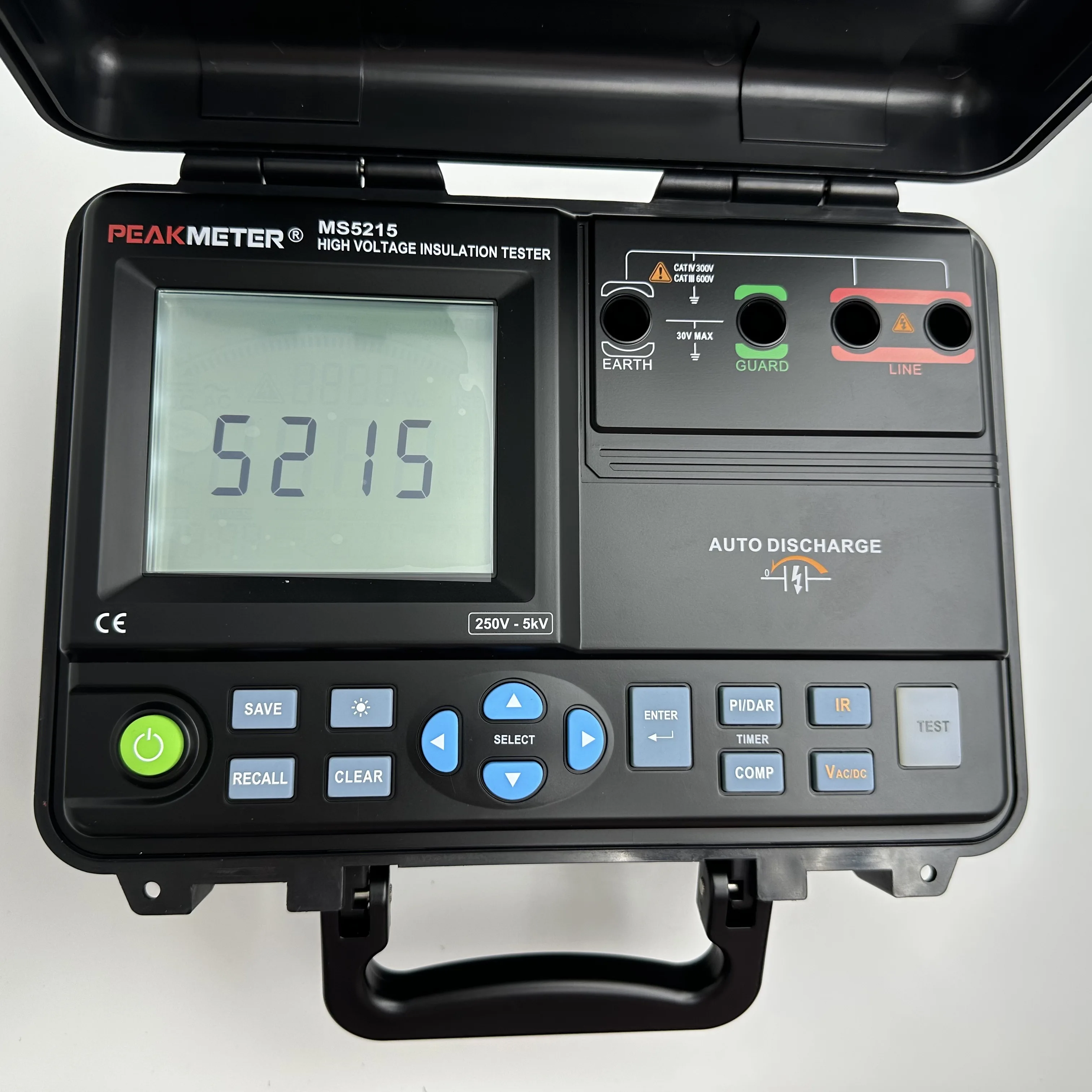 Up to  5TΩ, MS5215 High Voltage 5KV Insulation Resistance Tester With PI DAR