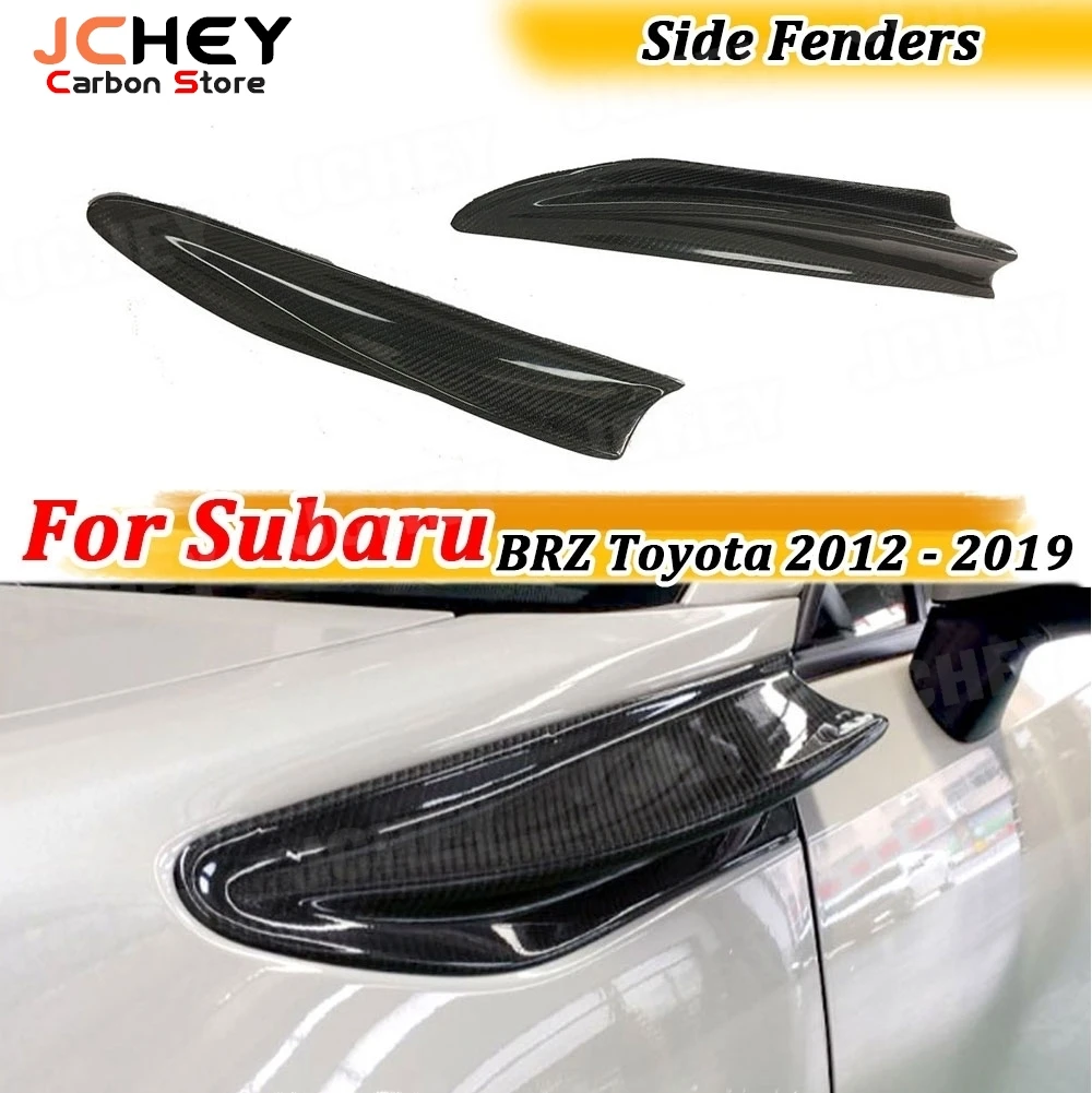 

JCHEY Carbon Fiber Front Bumper Side Fender Shark Fin Canards Cover Trim Spoiler For Subaru BRZ Toyota GT86 2012 - 2019 2Pcs