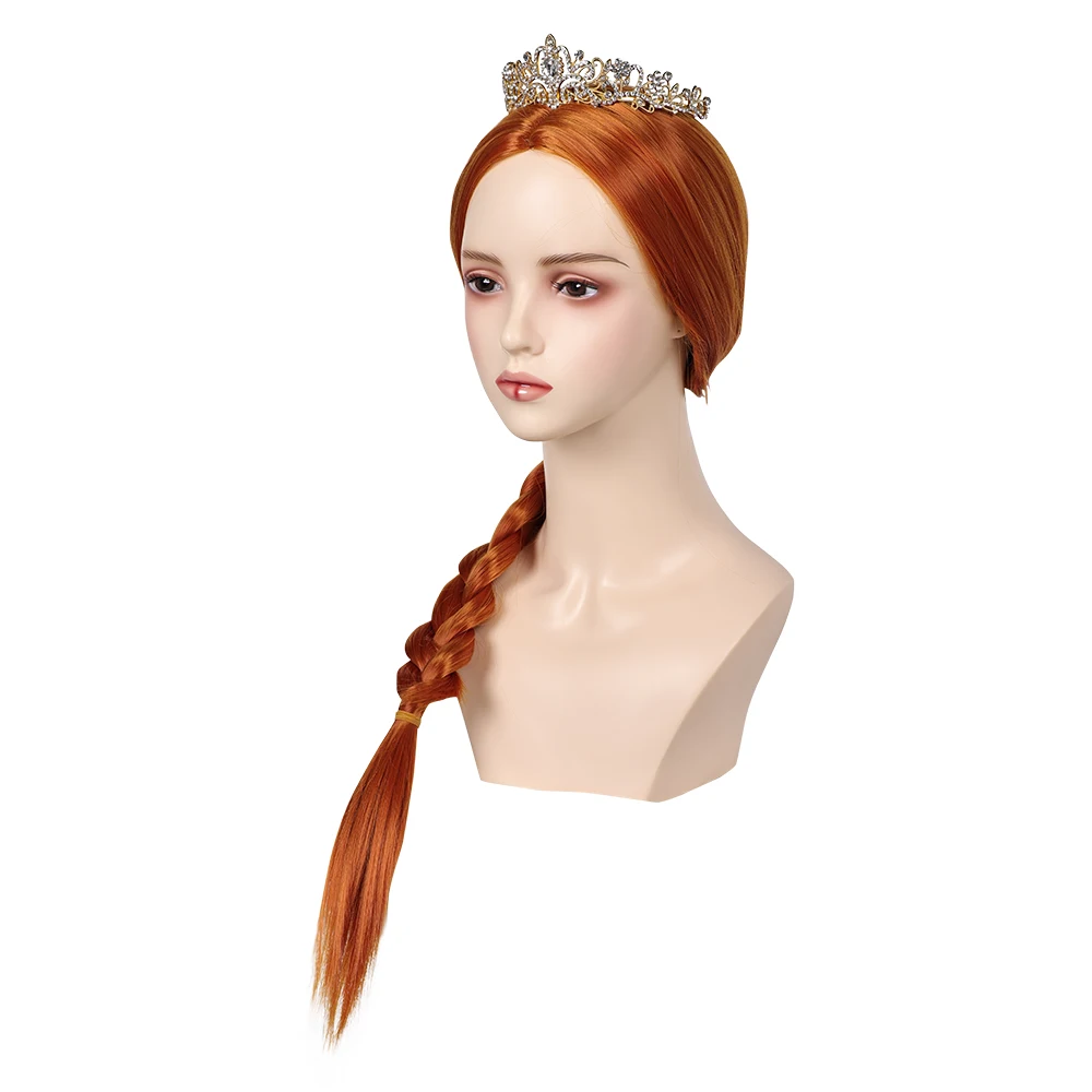 Princess Fiona Cosplay Wig Crown Costume Accessories Women Roleplay Headgear Girls Halloween Party Fantasia Suits Props