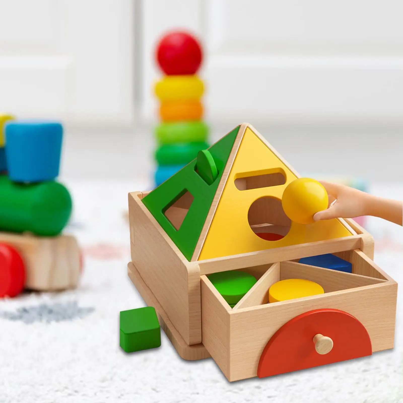 Farbformsortierer, Spielzeug, Farberkennungsmanipulationen, Farbformsortierbox, Spiel für Kleinkinder, Baby, Kinder, Geschenke, 1, 2, 3, 4 Jahre alt