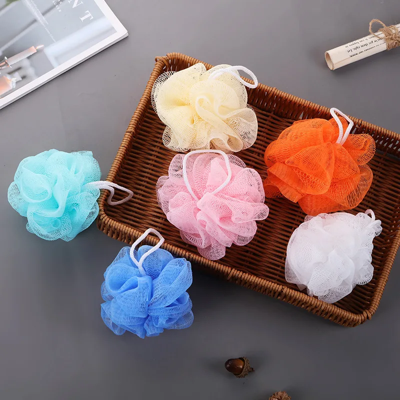 Soft Mesh Bath Sponge Balls Comfortable Large Flower Bubble Shower Rub Bath Ball Body Cleaner Exfoliating Scrubbers Bath Ball