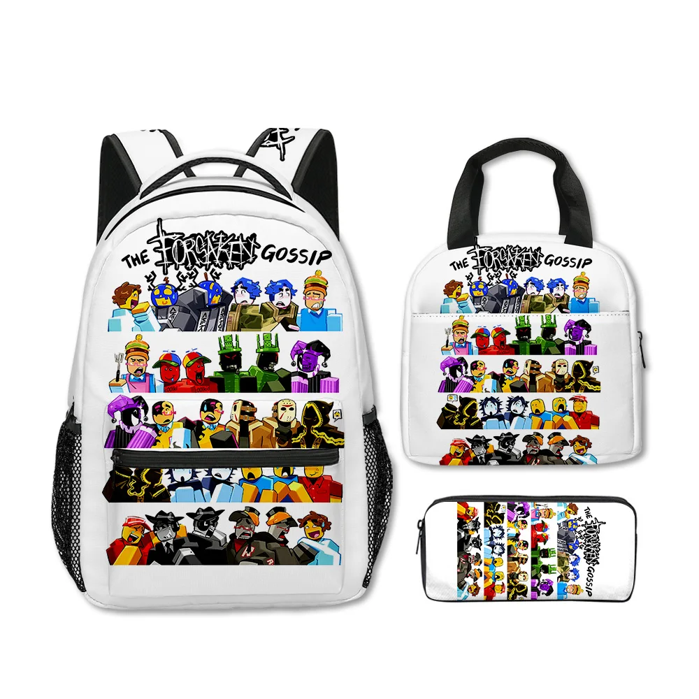 

Hip Hop Popular Hip Hop Funny Gubby Plush 3D Print 3pcs/Set School Bags Laptop Daypack Backpack portable Lunch bag Pencil Case