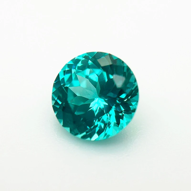 Paraiba Neonblauer Synthetischer Edelstein in Runder Form mit Zertifikat Verfügbar in Mehreren Formen Wählbar – Detail 3