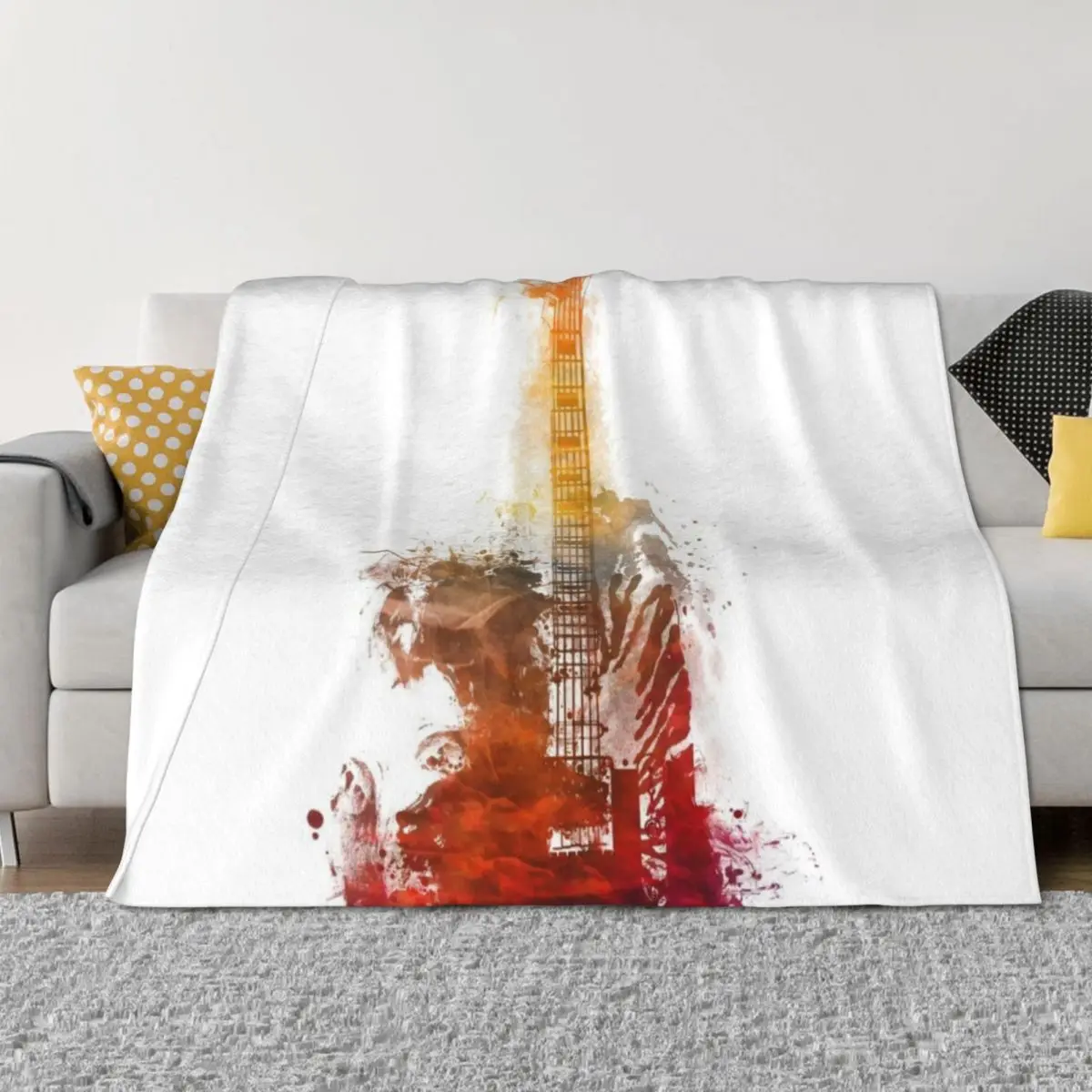 

Fantasy guitar #guitar Throw Blanket Luxury Designer Soft sofa bed Blankets