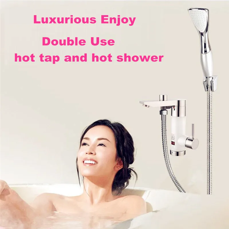 European Electric Water Heater Temperature Setting Instant Hot heaters Kitchen Tankless Taps heating bathroom faucet for shower