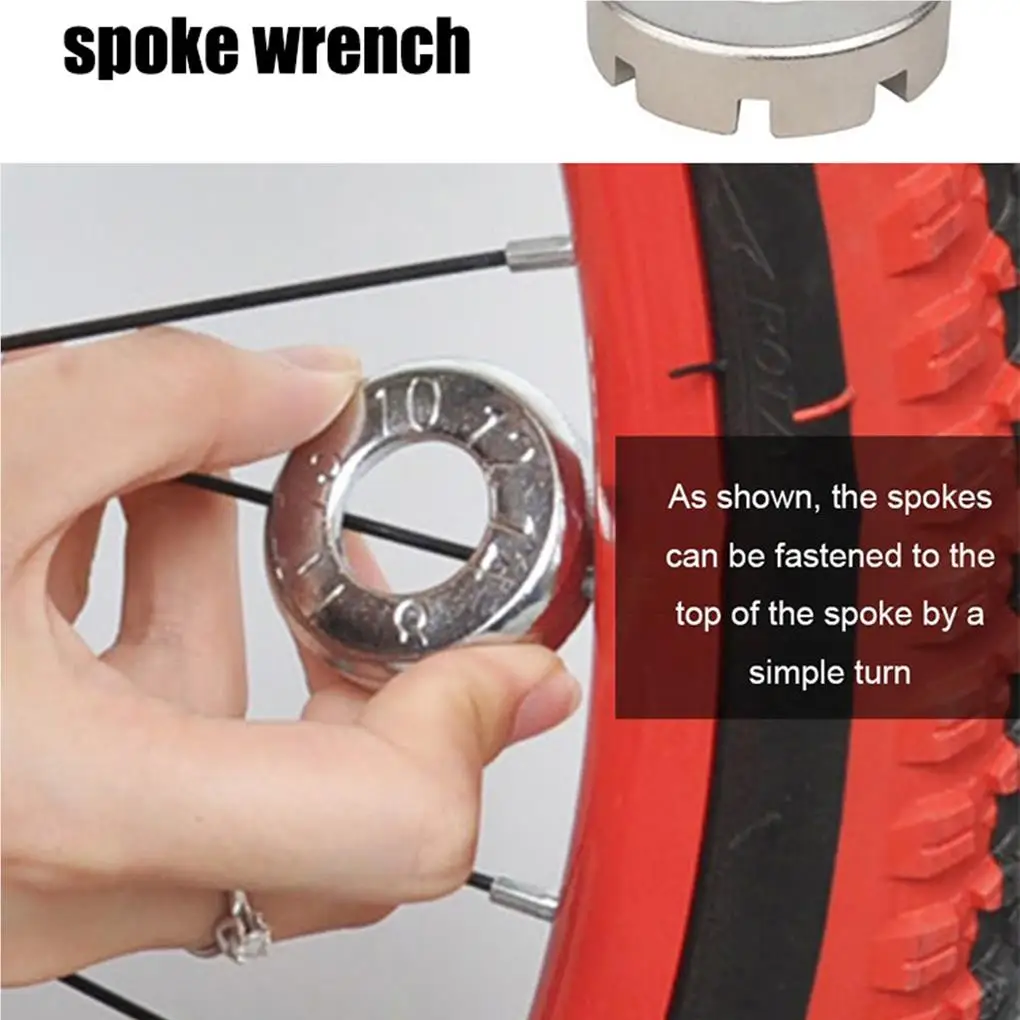 Bicycle 8 Way Spoke Nipple Key Wheel Rim Wrench Spanner Repair Tool Bike Spoke Wrench
