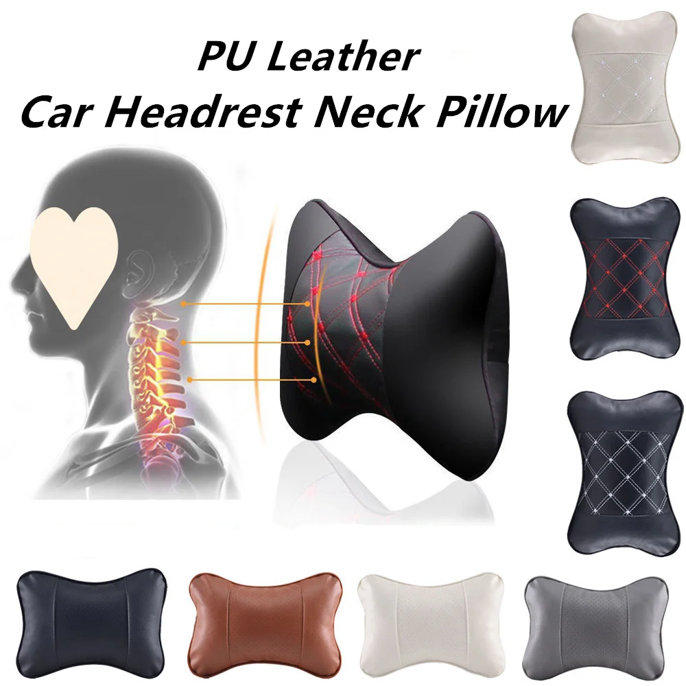 1PCS Car Headrest Neck Pillow Auto Car Neck Cushion For Mitsubishi ASX 308 Eclipse cross Grandis Montero Lancer Pajero Outlander