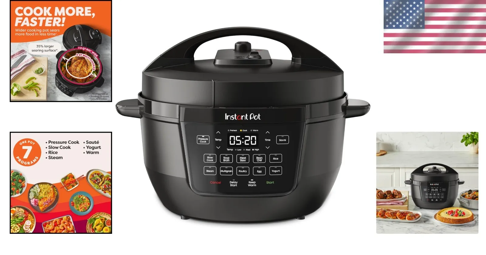 

7.5QT Multi-Cooker with Searing Base