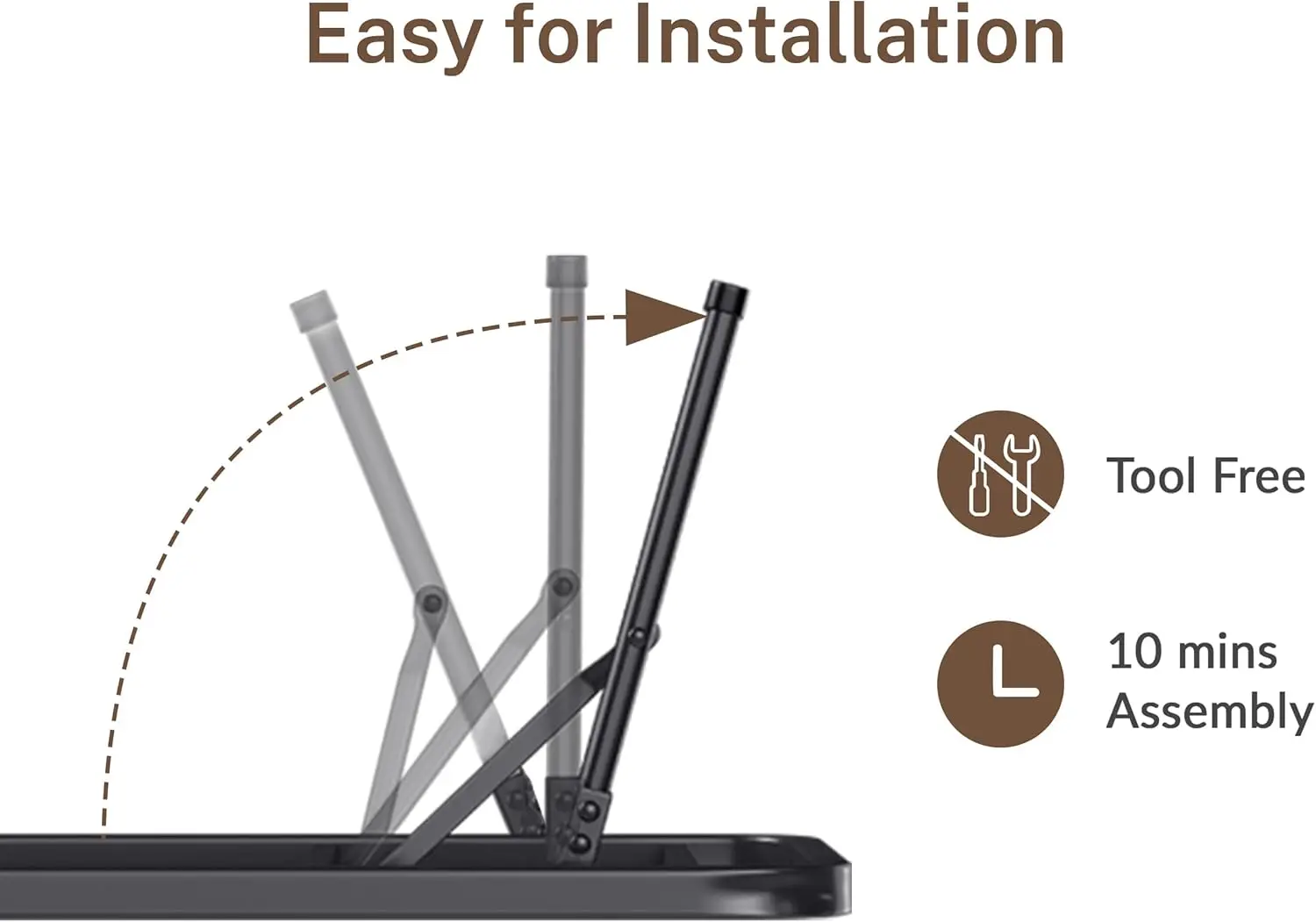 18 بوصة إطار سرير معدني كامل إطار سرير قابل للطي أداة خالية التجميع فراش الأساس لا صندوق الربيع اللازمة منصة 2500lbs Heav #5