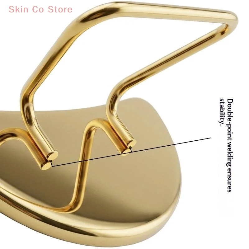[CO]Moon Eyelash Extension Inspection Mirror Holder Stainless Steel Handleless Mirror Grafting False Lash Supplier Makeup Tools - view 4