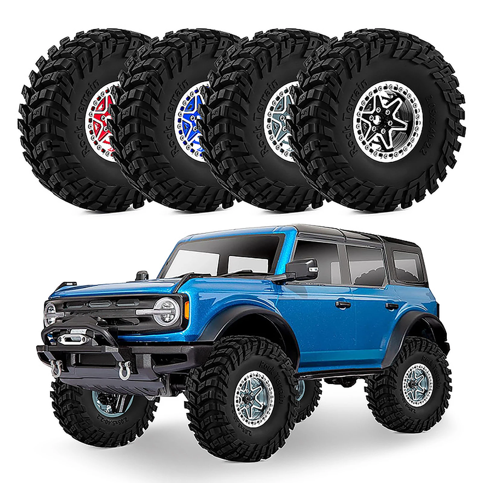 

Металлические диски Beadlock 2.2 дюйма с шинами для радиоуправляемых краулеров 1/10 SCX10 II 90046 III AXI03007 Wraith TRX4 TRX6 Gen7/8 D90 VS4-10 MST CFX