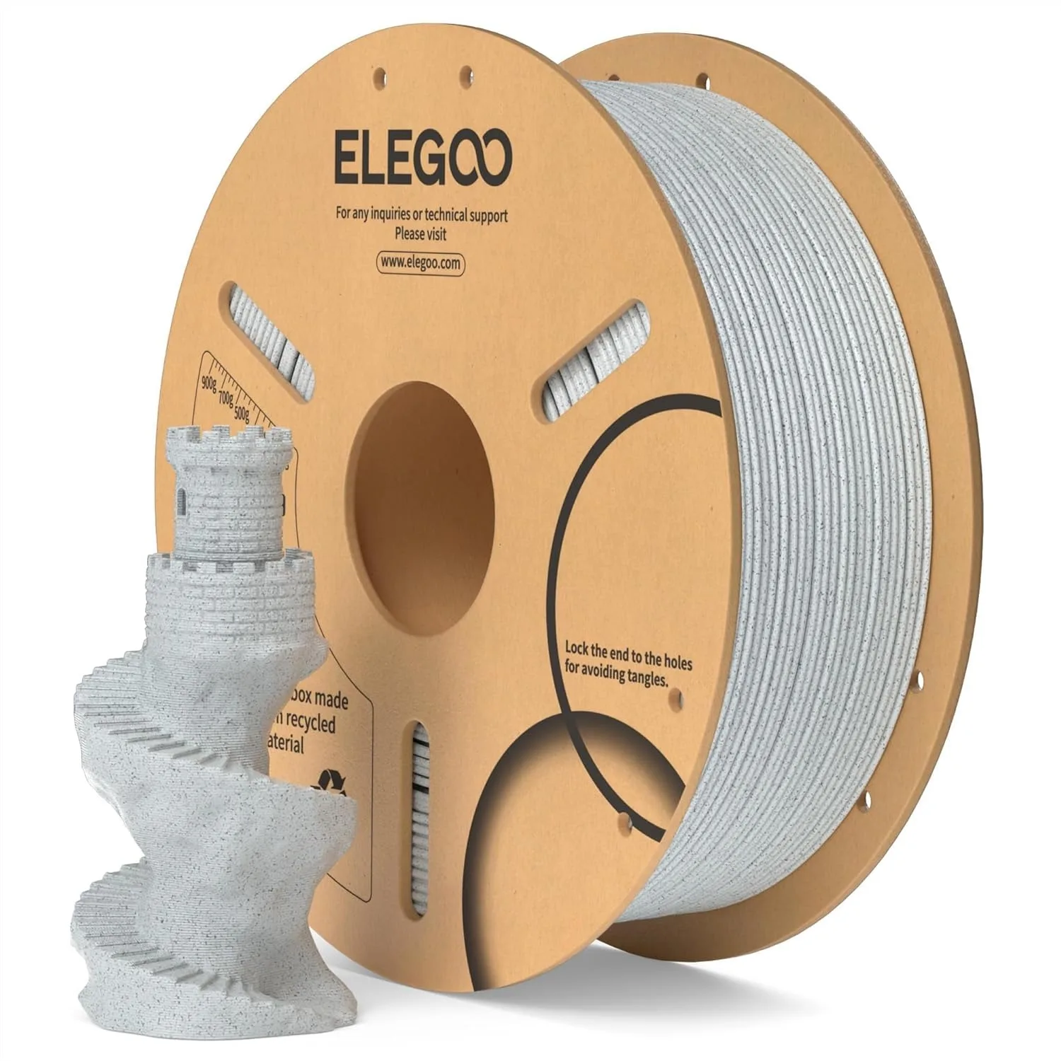 

PLA Filament 1.75mm Marble 1KG, Dimensional Accuracy +/- 0.02mm for FDM 3D Printers