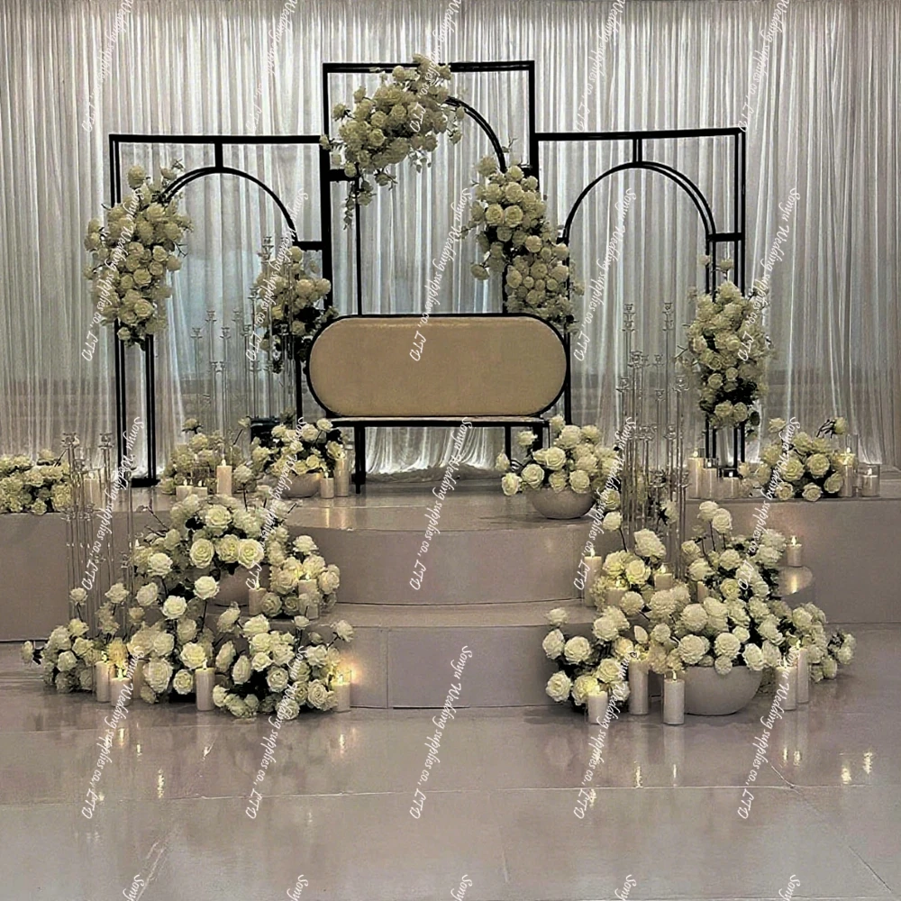 

/3 шт.) Новый свадебный реквизит, черная железная арка, сценический фон, приветственное украшение, черная подставка для цветов для свадьбы, сцены на спине