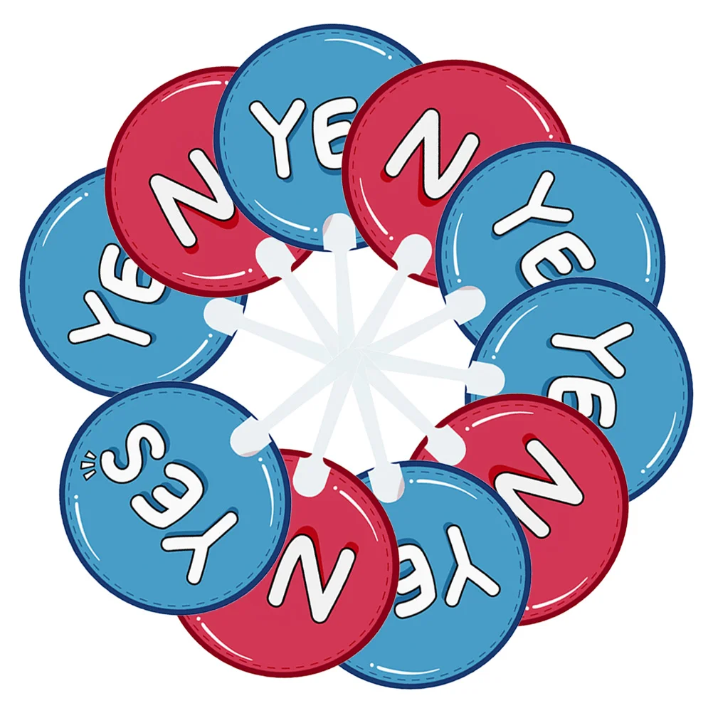 10 قطعة من البلاستيك نعم لا المجاذيف لوحات الاستجابة للفصول الدراسية للطلاب التصويت علامات ردود الفعل الكاذبة الحقيقية وسائل تعليمية محمولة باليد