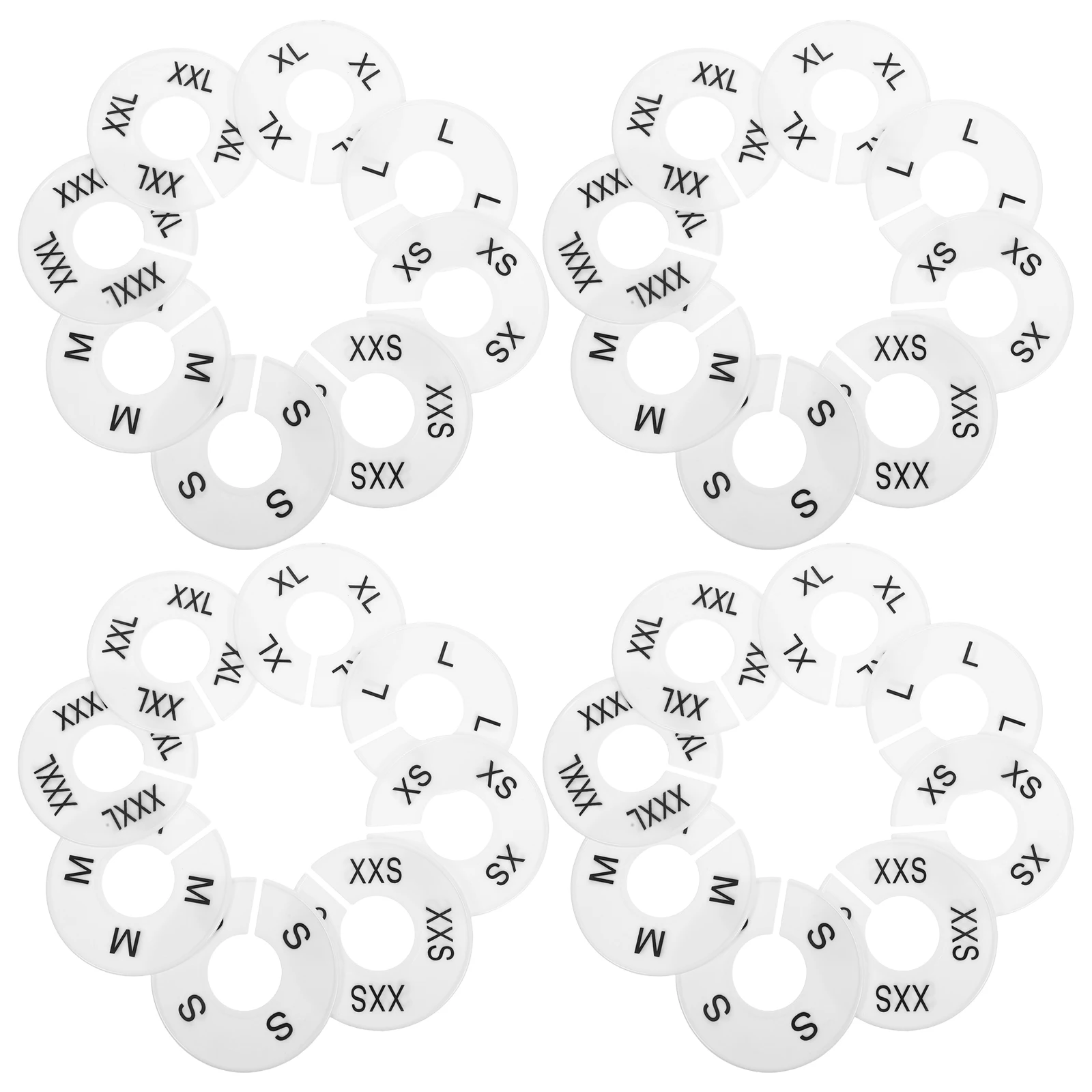 

40 Pcs Size Divider White Round Plastic Discs Closet Separators For Clothes Clothes Rack Closet Organiser Storage