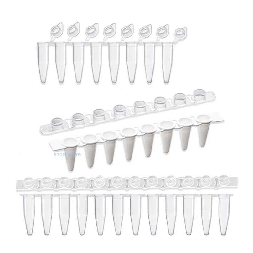 micro PCR Strip Tubes 8 Strip PCR Tube 12 Strip Centrifuge Tube Strips Micro Plastic Tube For Agarose Gene for lab Experiment