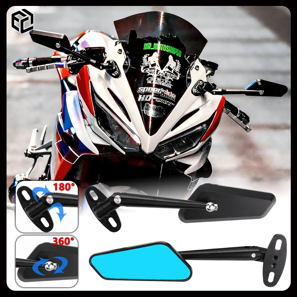 Espejos Retrovisores Deportivos para Motocicleta SUZUKI GSX-R150 / GSX-R600 / GSX-R750 / GSX-R1000 / GSX-8R, Aleación de Aluminio CNC