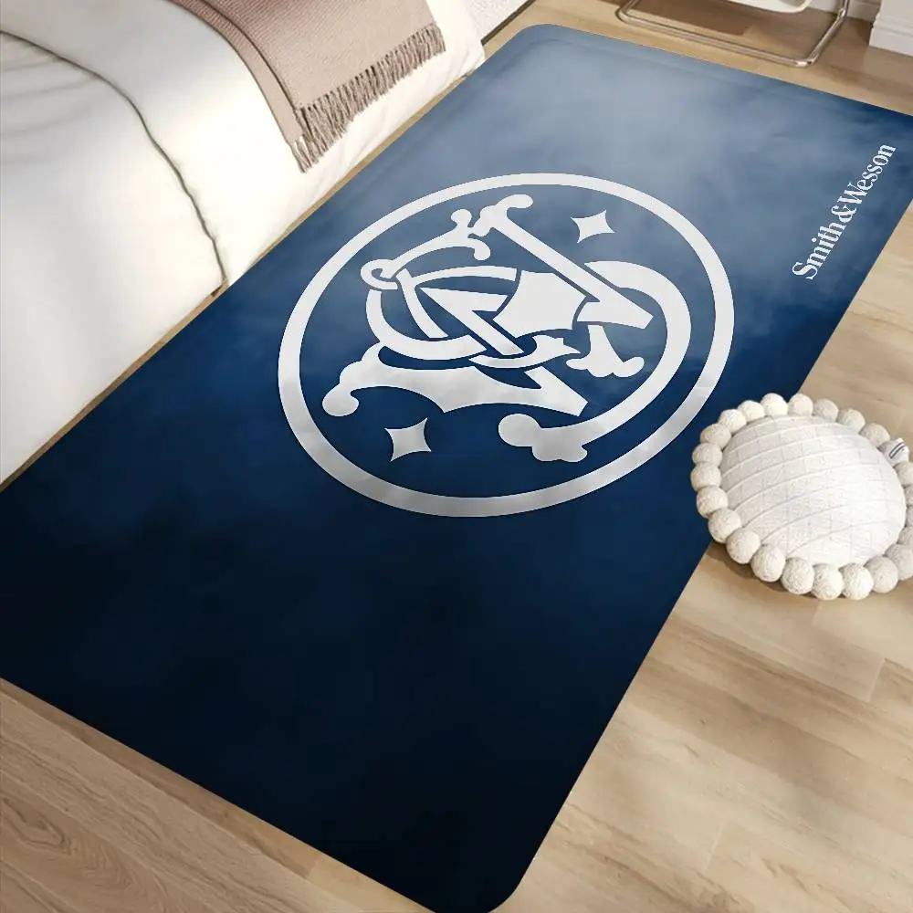 Alfombra de entrada GUN Smith & Wesson, lavable, antideslizante, para sala de estar, sofás, sillas, cocina.