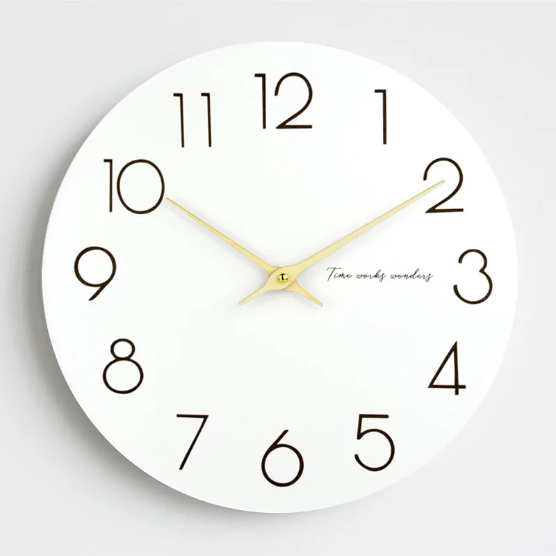 Nordic Wall Clock 30cm Silent Modern Minimalist Design for Home Office Living Room