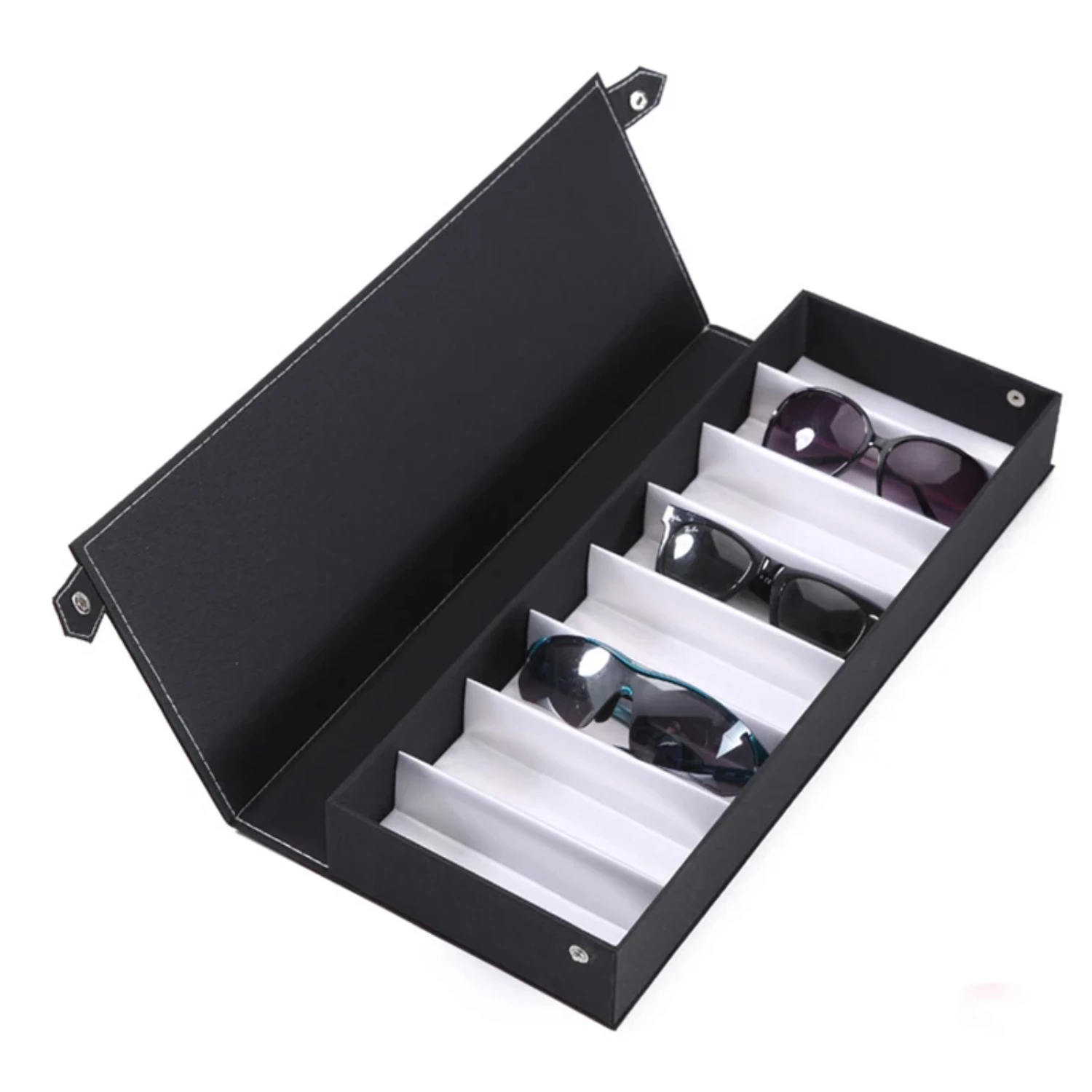 Organize and Display Your Eyeglasses in Style with this High Quality 8 Slot Grids Glasses Case Stand Holder Box. Perfect for Sun