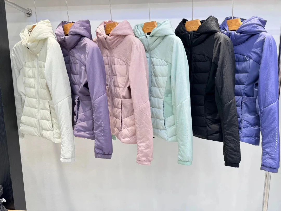 M5625 Women Patchwork Dwon Coat High Quality Winter Yoga Fitness Sports Slim Down Jacket Female Clothing