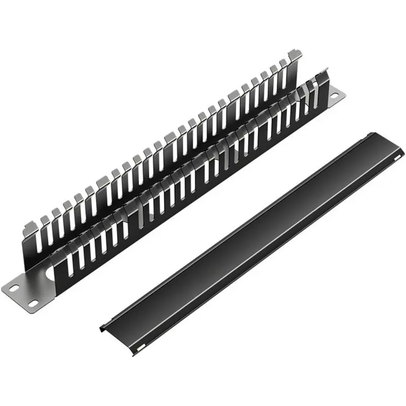 Organisateur de câbles A73E 1U pour gestion de câbles réseau, montage horizontal ou vertical, 19 pouces, 24 emplacements, 48 ports, conduit de câbles pour rack de serveur