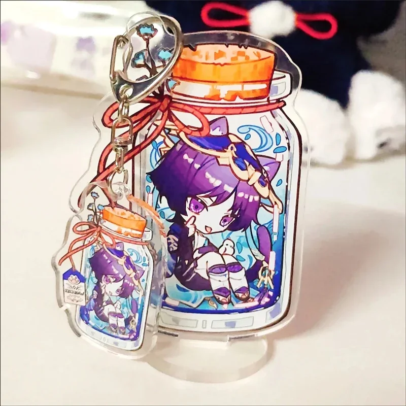 Dōjin Works Game Impact Wanderer Bottled Draw Style Acrylic Stand Model Keychain Plate Desk Decor Standing Sign Fans Gifts