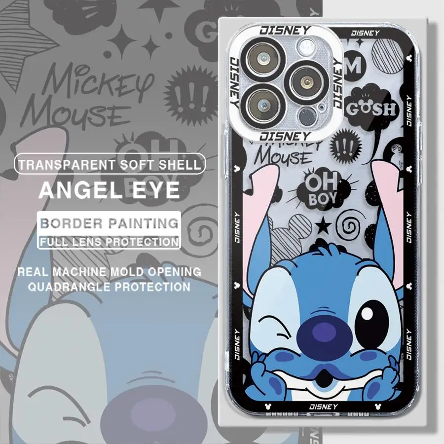 Disney Mickey Stitch Minnie Phone Case for Xiaomi Mi 11 Lite 12T 11T Pro 9A 10A 10C 12 12C 13C 5G Poco X3 NFC X3 Pro Cover image 3