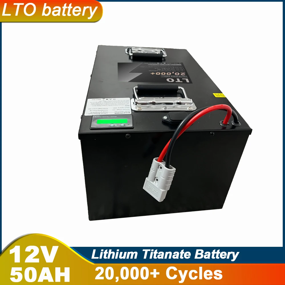 12V 50AH LTO Deep Cycle Lithium Titanate Battery Perfect For Robots Electric Boat Inverter Caravan Lamp RV AGVS