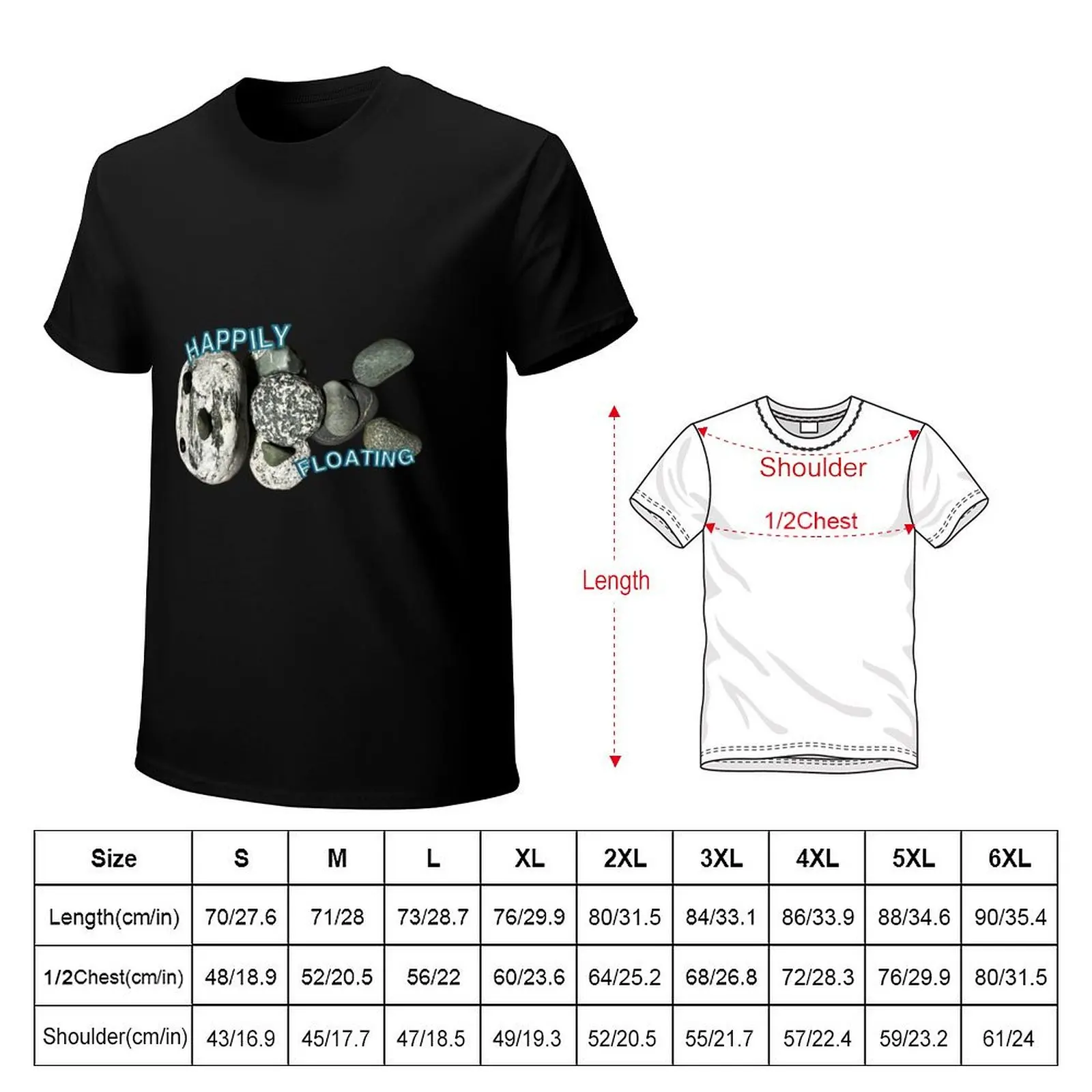 HAPPILY FLOATING OTTER T-Shirt Lightweight Cooling Short Sleeve Tee