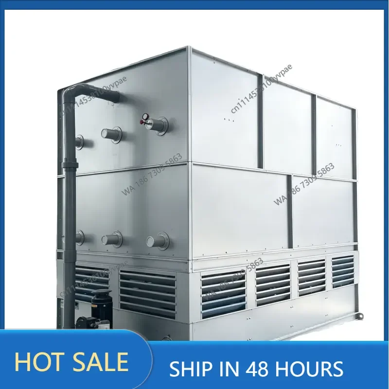 Professional metal cross-flow combined water cooling system, closed-loop cooling water tower with fan, low maintenance cost,