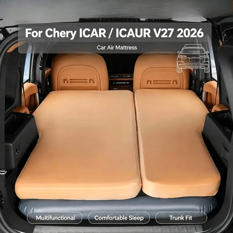 For Chery ICAR ICAUR V27 2026 Car Trunk Travel Bed Split-Type Air Inflatable Mattress for Sleeping Outdoor Camping Mattress