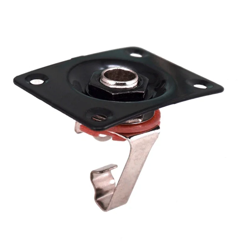 1PCS Square Style Jack Plate Guitar Bass Jack 1/4 Output Input Jack Socket for Electric Guitar Parts & Accessories Silver/Black
