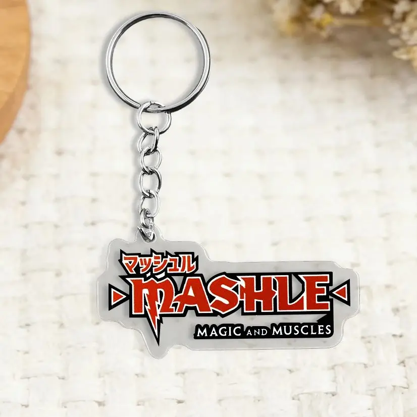 MASHLE: MAGIC AND MUSCLES Anime keychain Cartoon Logo Fantasy Funny Comics keyring pendant for Backpack Clothing Hat Accessory