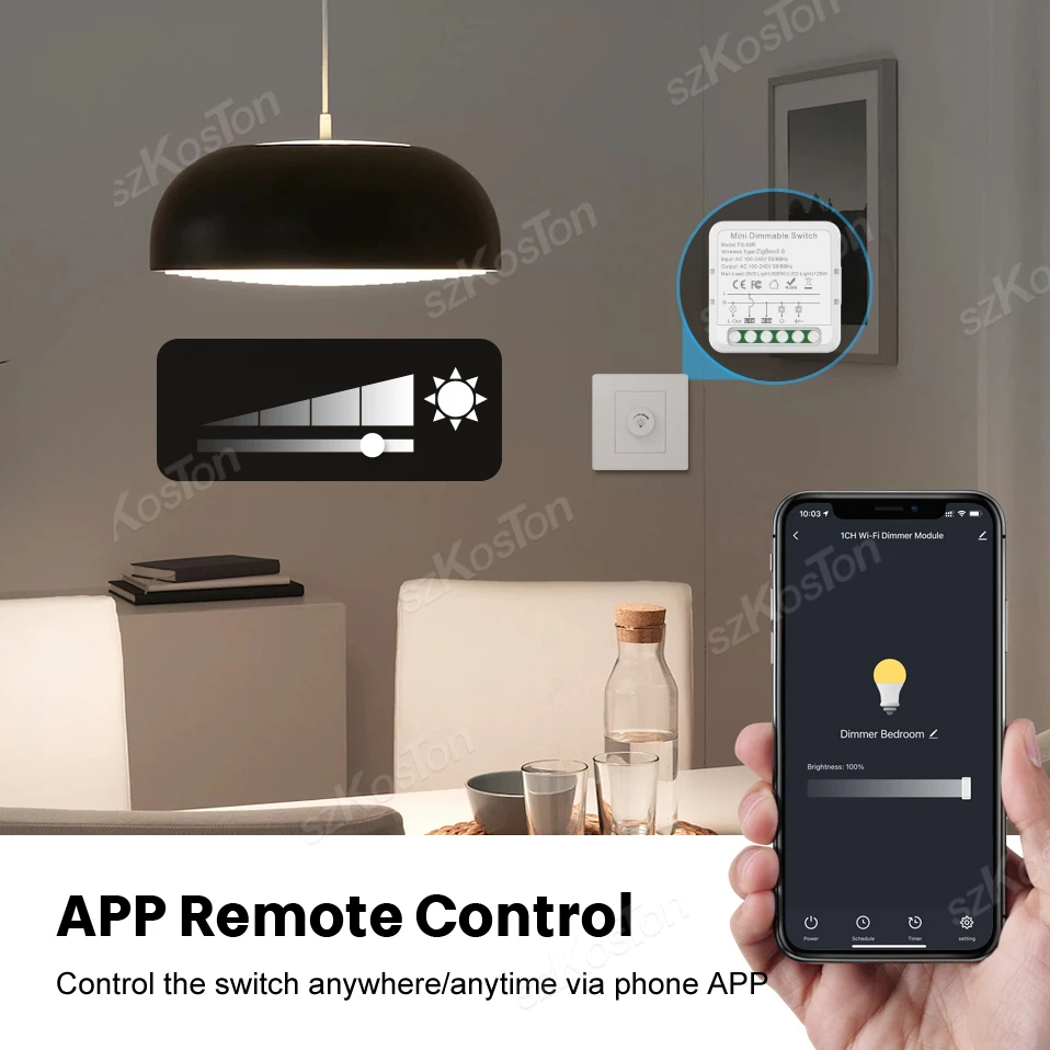 Tuya WiFi ZigBee Dimmer LED Light Smart Dimmers Switch Module Breaker Need Neutral Voice Control Works with Alexa Google Home