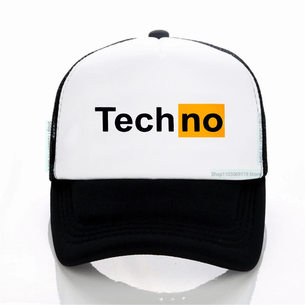 

Unisex Bold Techno Letter Print Baseball Net Caps Spring and Summer Outdoor Adjustable Casual Hats Sunscreen Hat