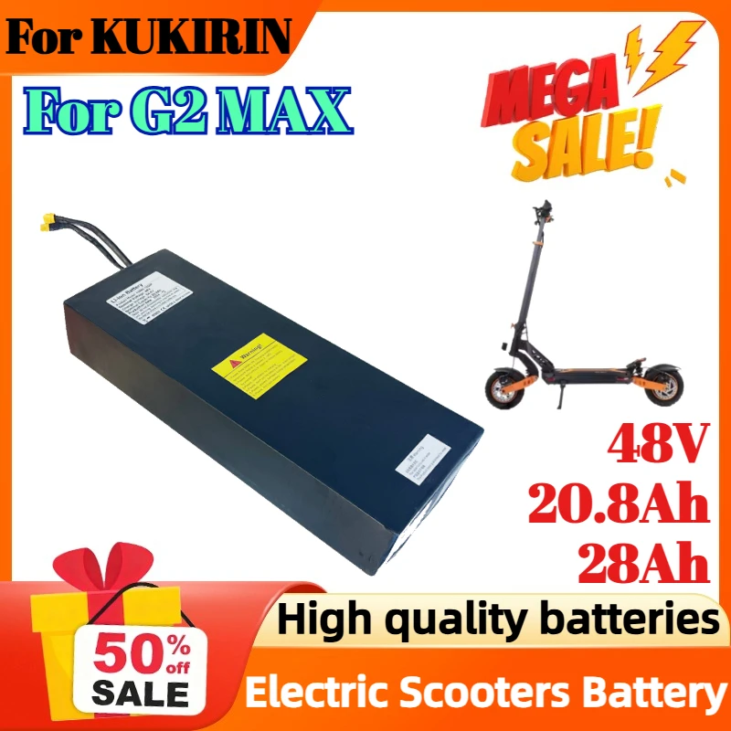 

Аккумулятор 13S8P 48В 20.8Ач 28Ач для электросамокатов KUKIRIN G2 MAX с литиевыми батареями, высокой емкости