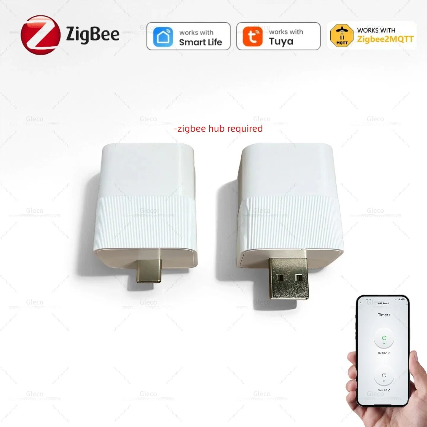 

Zigbee Micro USB Adaptor Switch 5V Mini TYPE-C USB Power Adaptor Signal Repeater Plug Home Automation For Smart Life TUYA Z2M
