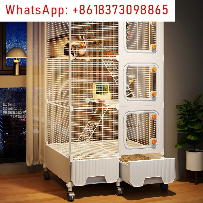 Squirrel chinchilla cage double layer three layer encryption ultra high household honey kangaroo special