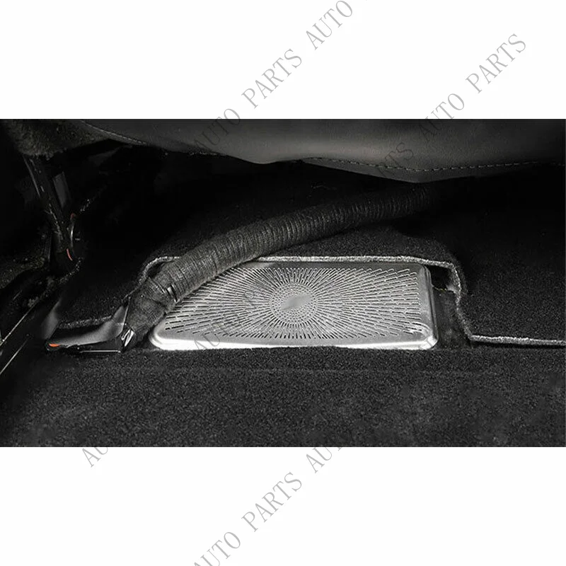 A+ For Tesla Model 3 2017-21 Silver Car Steel Seat Below Vent Air Outlet Cover Trim