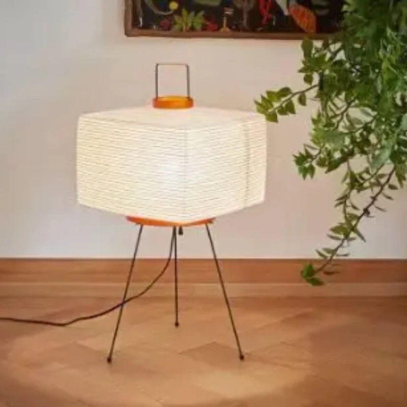 Imagem -04 - Estilo Japonês Moderno e Minimalista Akari Arroz Table Lamp com Uma Lâmpada de Assoalho Silencioso Vento um Estilo Artístico Único