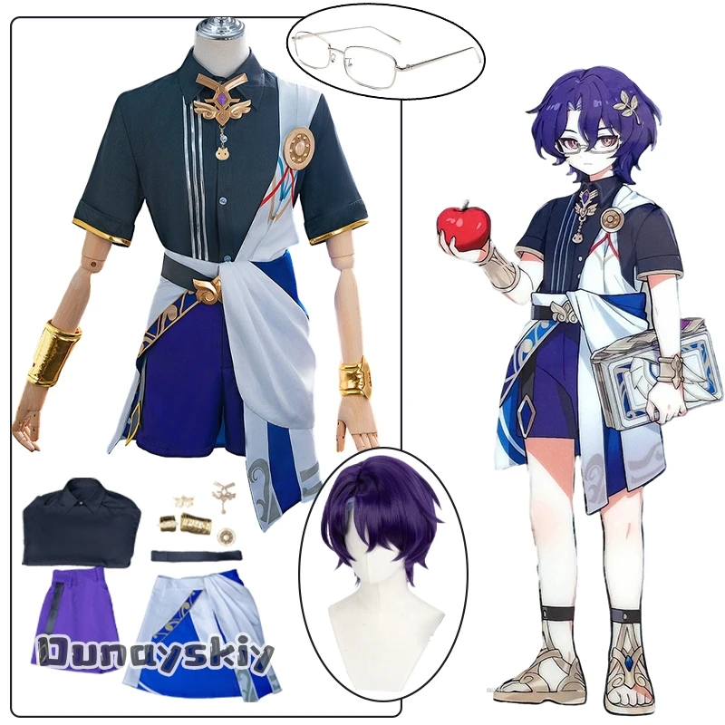 

Dr Ratio Косплей Игра Honkai: Star Rail Костюм Cat Series Костюм Dr Ratio Полный комплект с очками Аниме Маскировочные костюмы на Хэллоуин