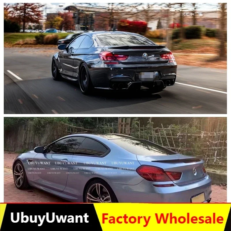 F06 M6 Style Carbon Fiber Trunk Spoiler For BMW 6 Series F06 Gran Coupe 4-door Rear Ducktail Duck Tail Lip Wings 2012+ 640i 650i